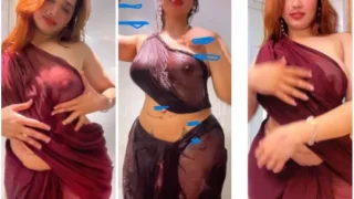 Aditi Mistry Exclusive See Through Saree Live