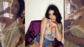 Famous Instagram Model Yajna Seni Teasing In White Saree And Twerking Her Big Ass With Horny Moves